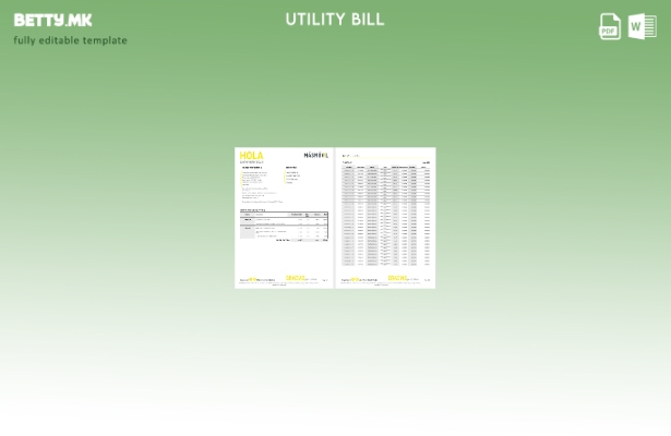 Модерен стил Шаблон за страници за сметки за интернет комунални услуги Шпанија M
